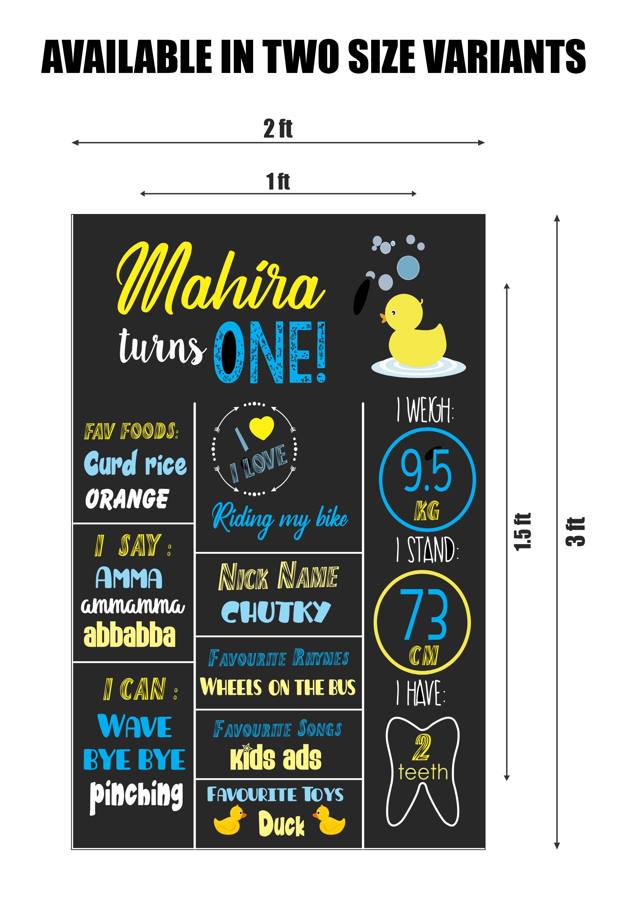 Duck Theme Boy Chalkboard