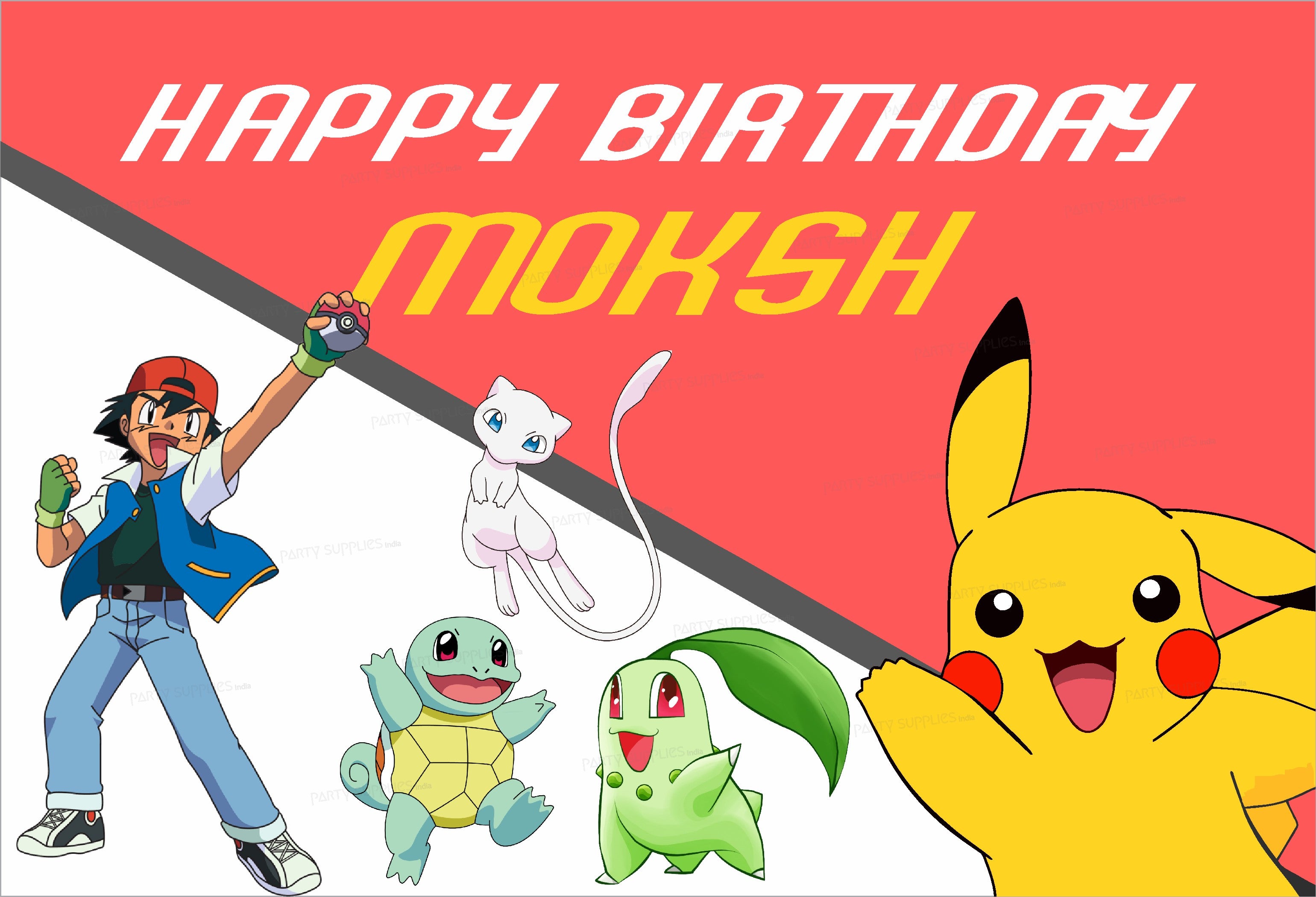 Pokemon Theme Customized Backdrop