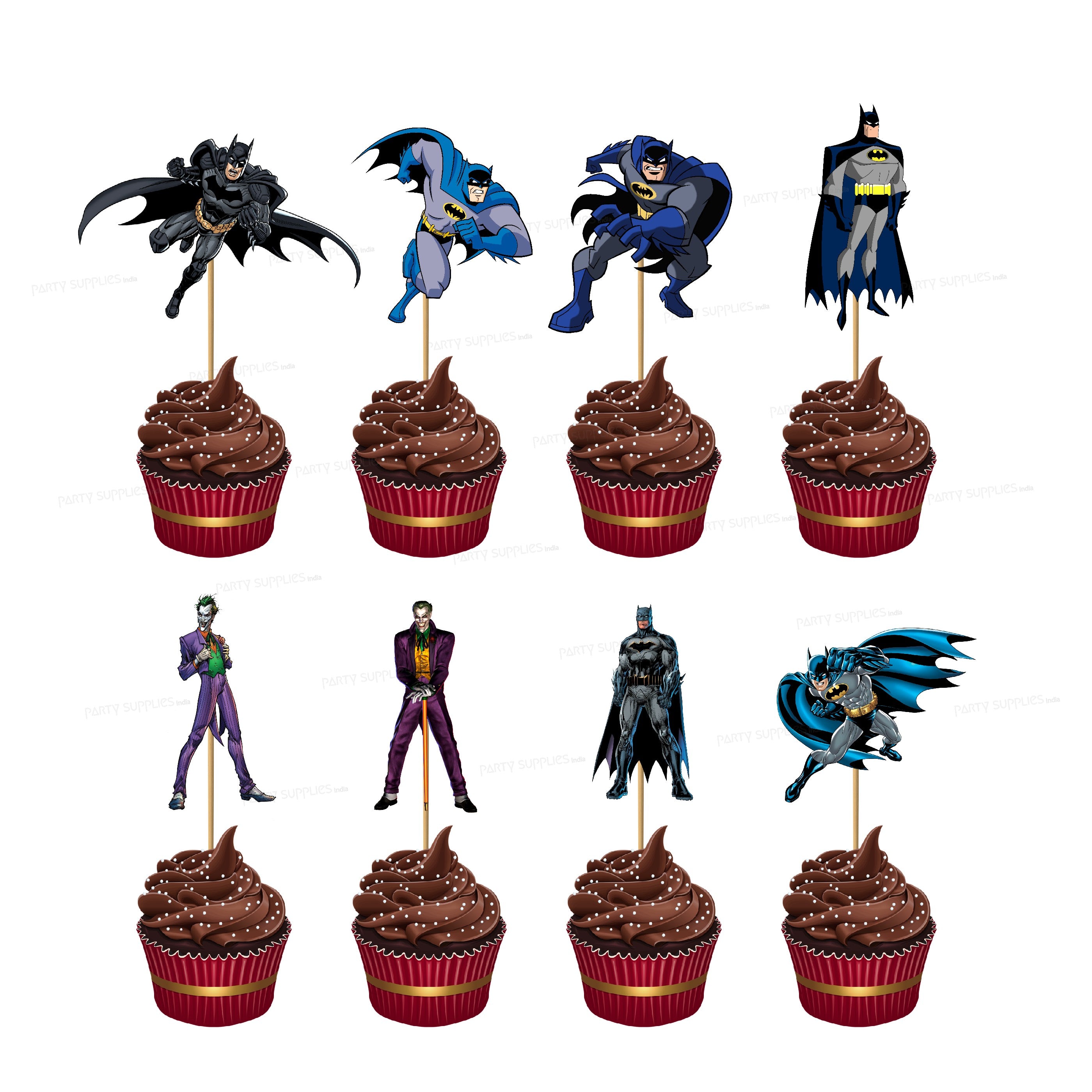 Batman Theme Cup Cake Topper