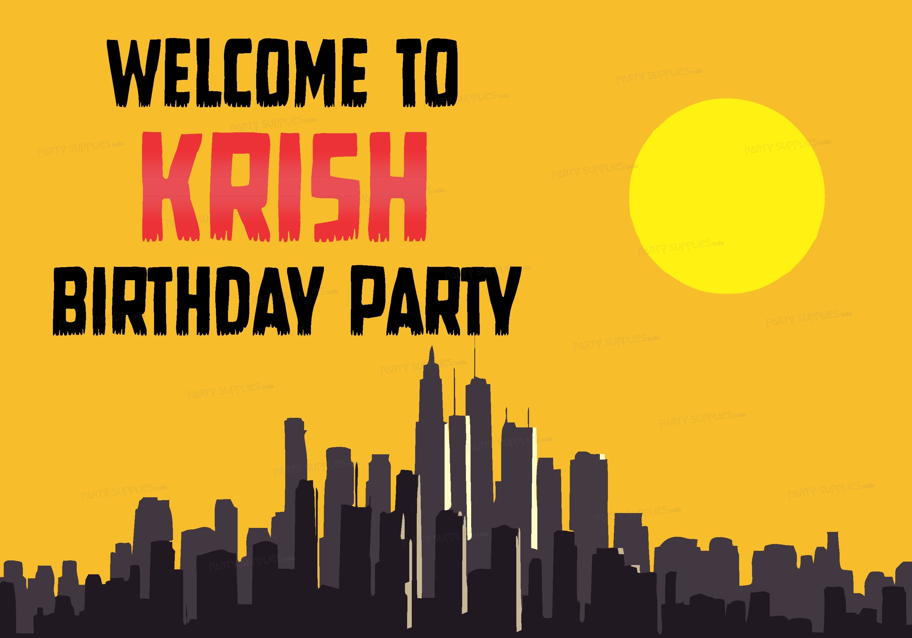Batman Theme Customized Welcome Board - image 1 of 3 | Party Supplies India