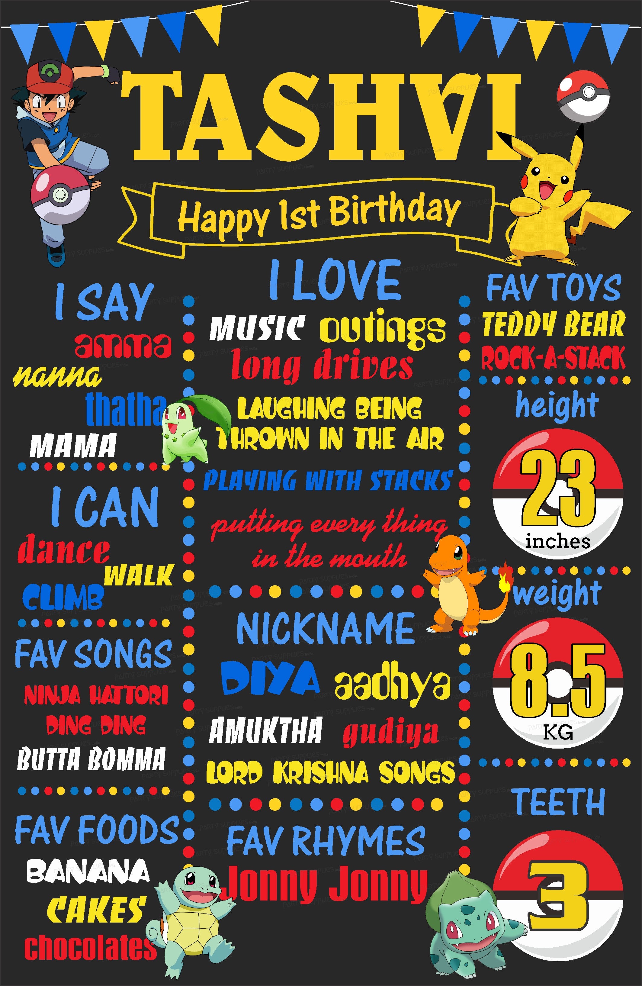 Pokemon Theme Chalk Board