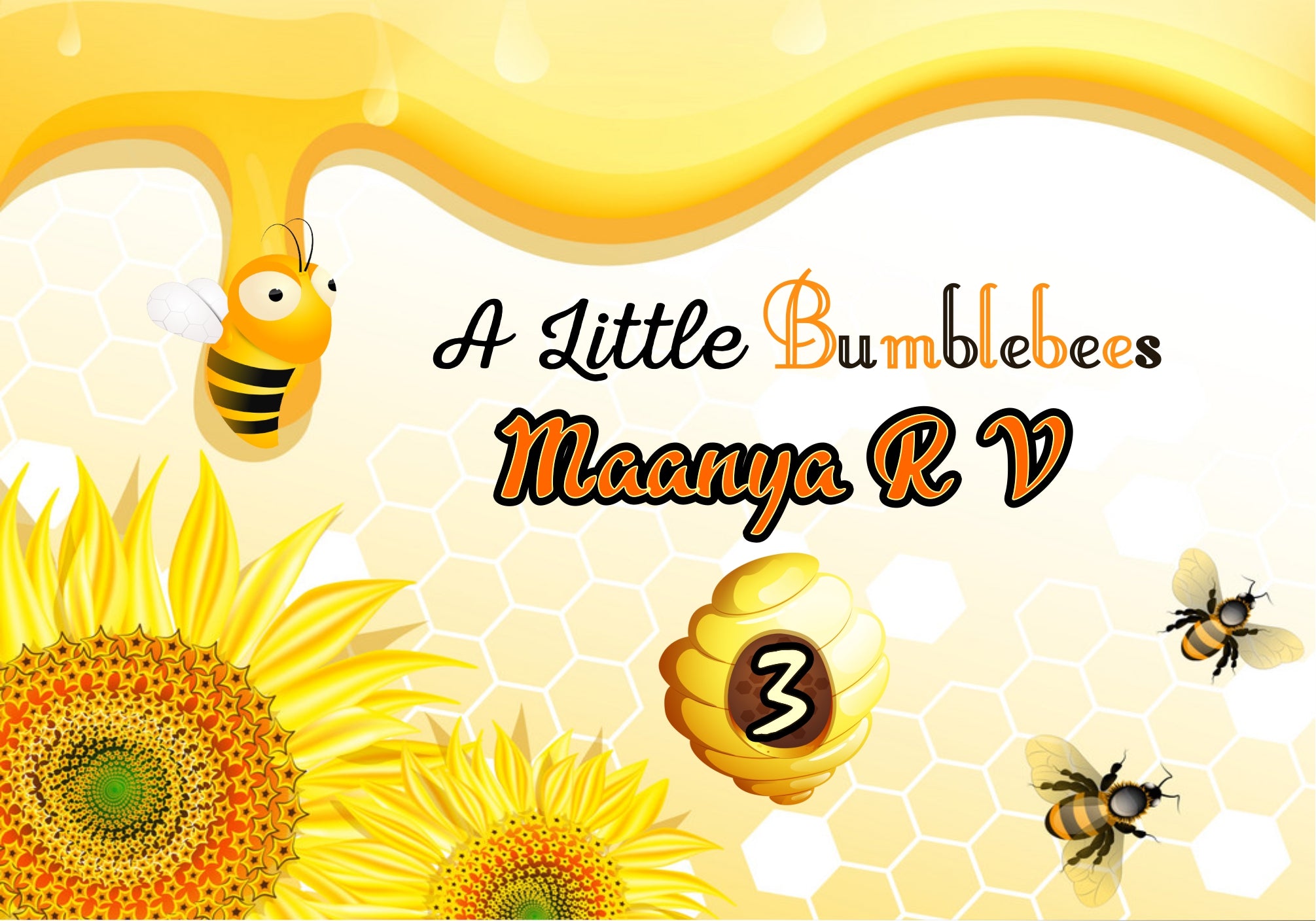 Bumble Bee Customized Theme Backdrop