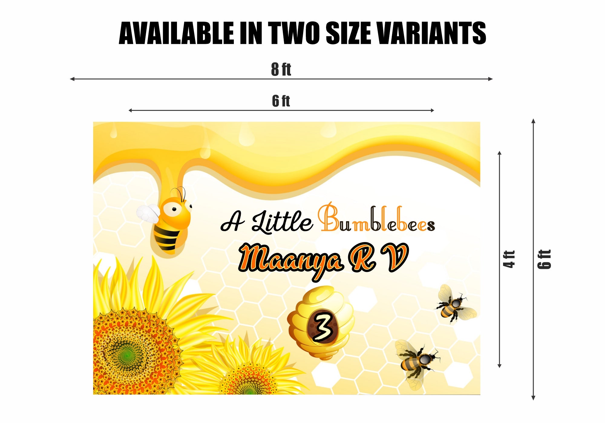 Bumble Bee Customized Theme Backdrop