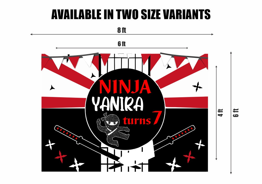 Ninja Theme Personalized Backdrop