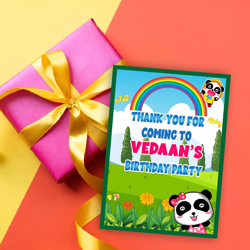 Baby Bus Theme Thank You Card