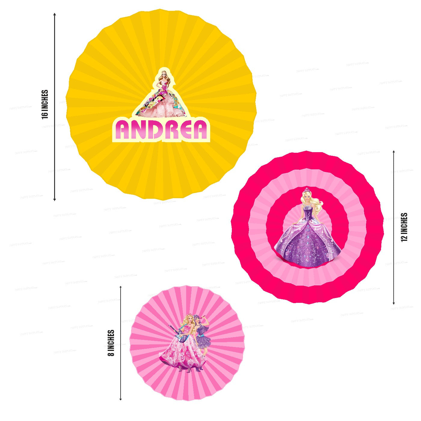 Barbie Theme Paper Fan