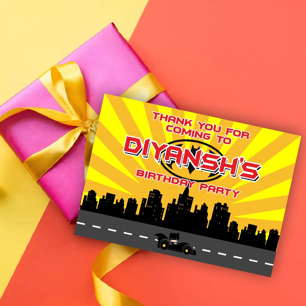 Batman Theme Thank You Card