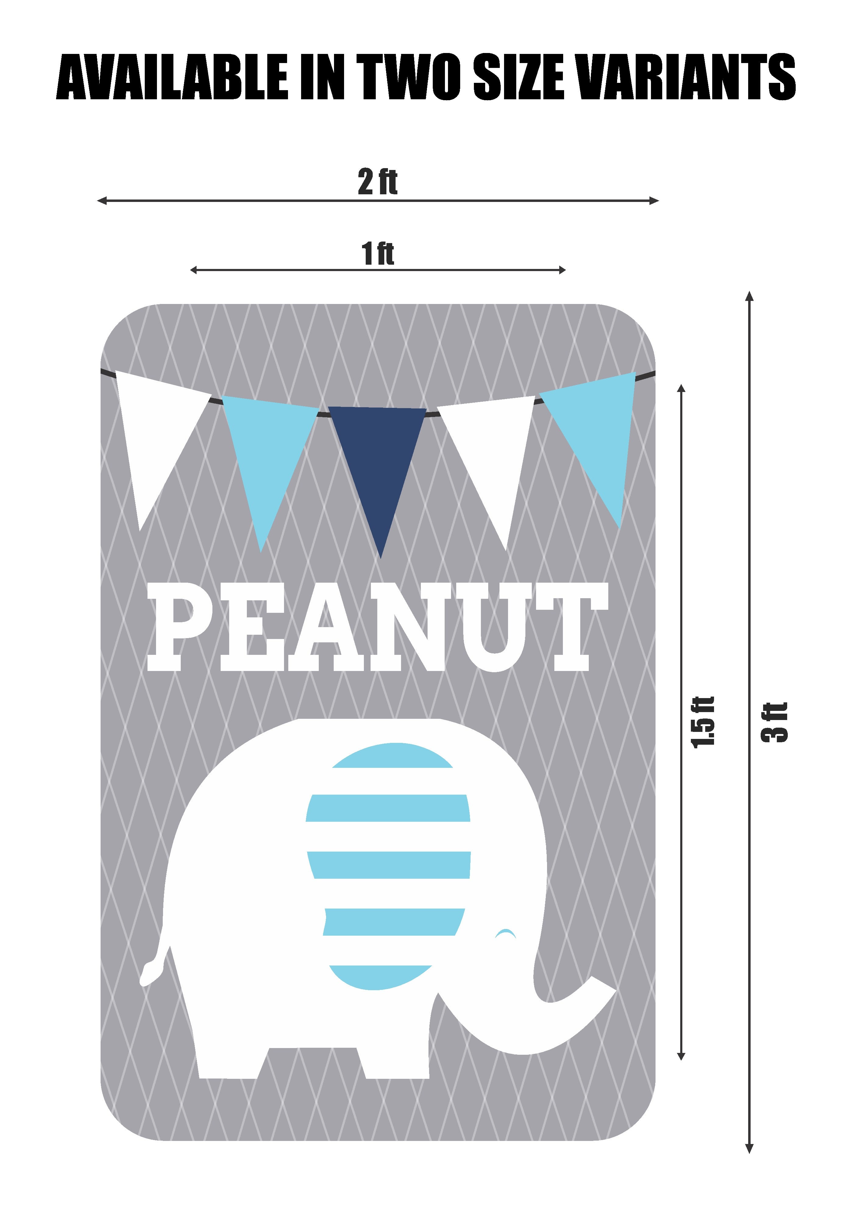 Blue Elephant Theme Cutout BLE-02
