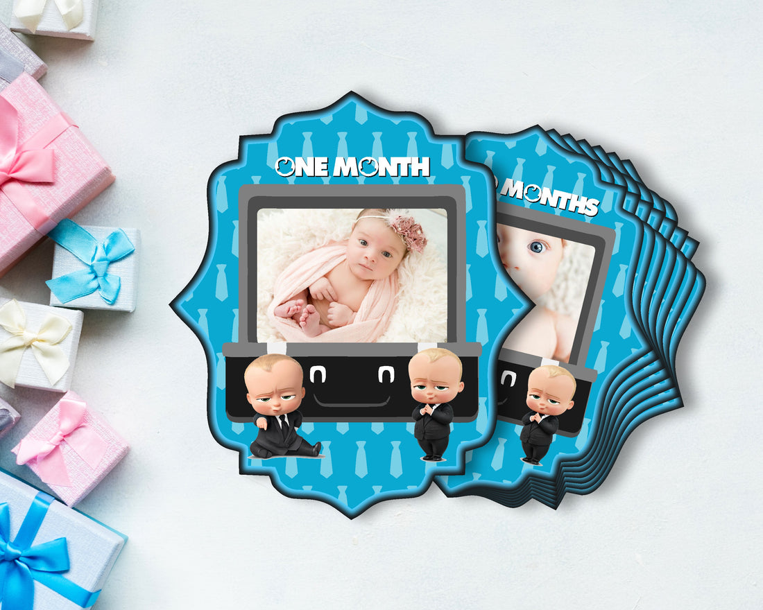 Boss Baby Theme 12 Months Photo Banner