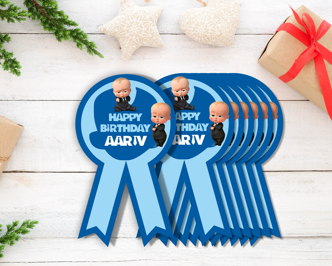 Boss Baby Theme Badges