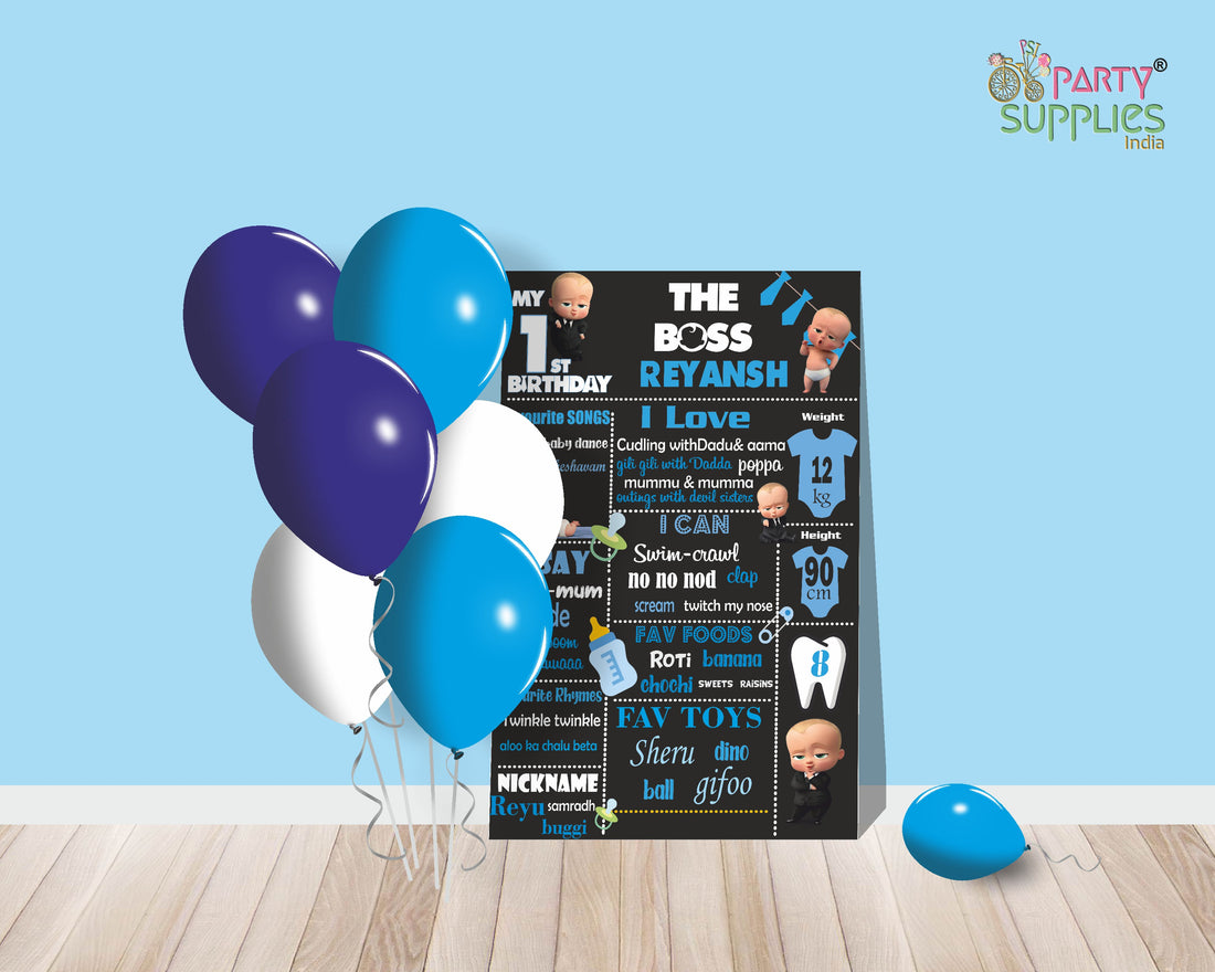 Boss Baby Theme Colour 60 Pcs Balloons