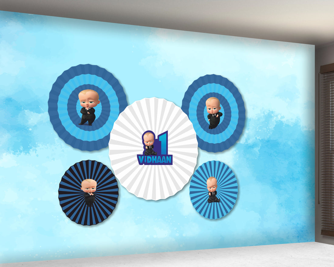 Boss Baby Theme Paper Fan