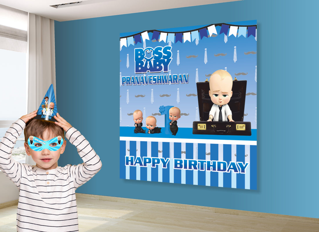 Boss Baby Theme Square Backdrop
