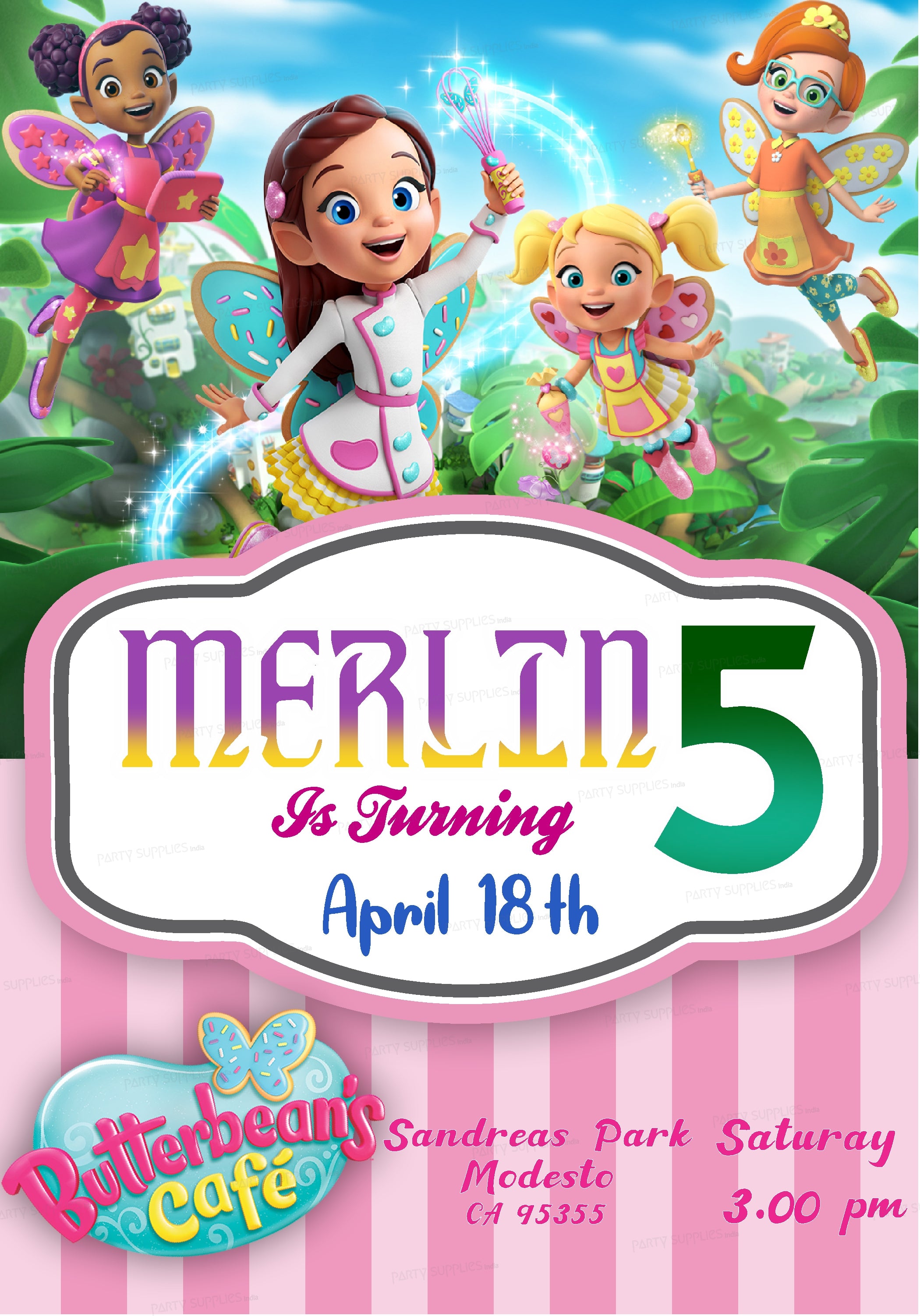 Butter Beans Theme Invite