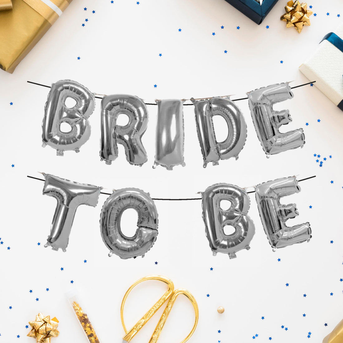 Bride to Be Silver Foil Balloons Letter Pack