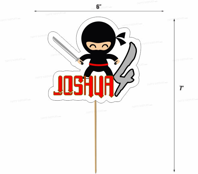 Ninja Theme Customized Cake Topper
