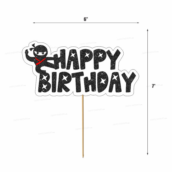 Ninja Theme Personalized Cake Topper