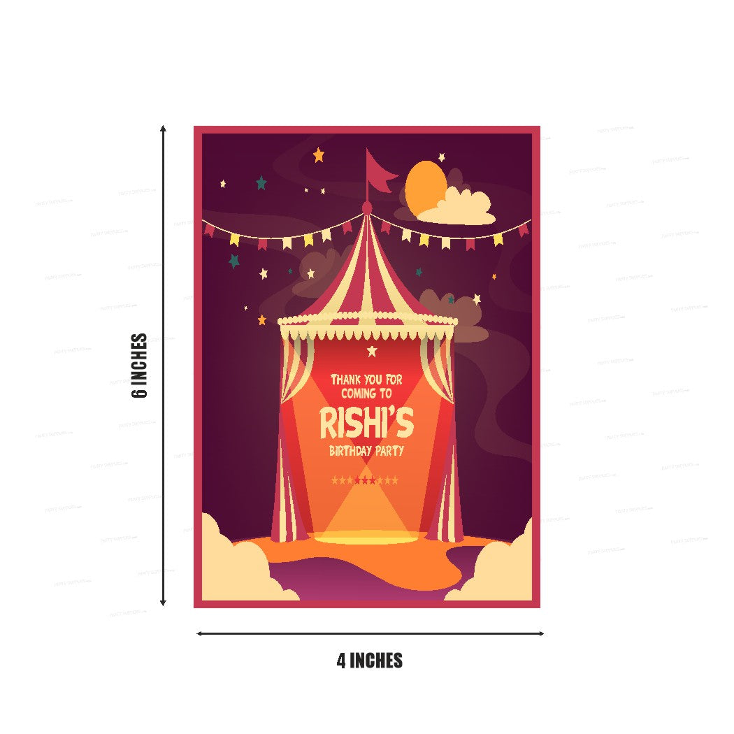 Circus Theme Thank You Card