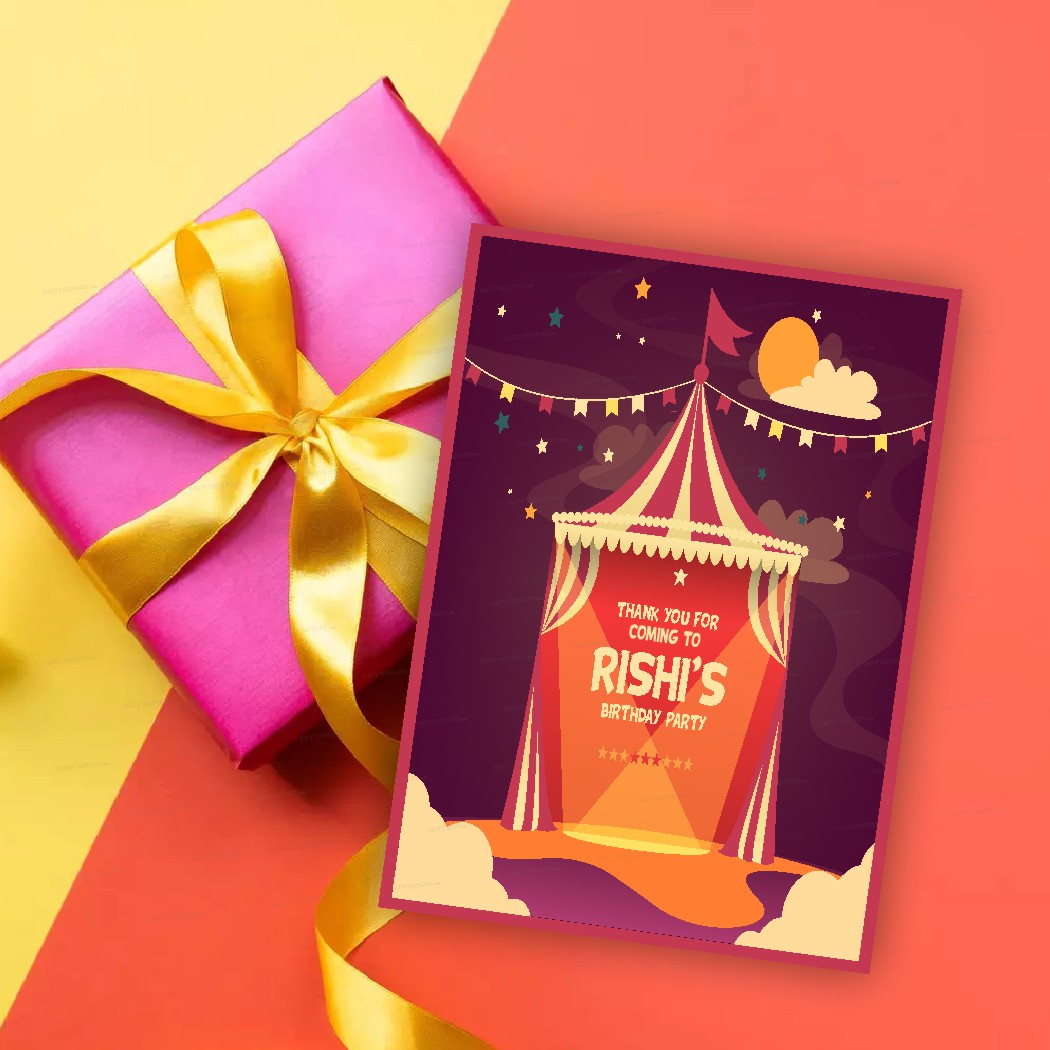 Circus Theme Thank You Card