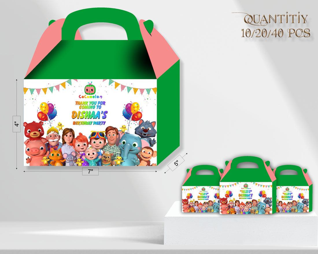Cocomelon Girl theme Goodie Return Gift Boxes