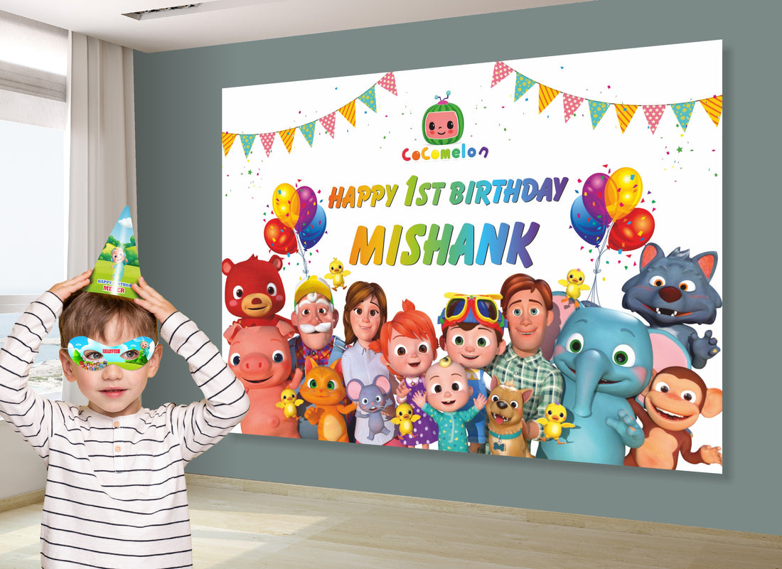 Coco Melon Theme Boy Backdrop