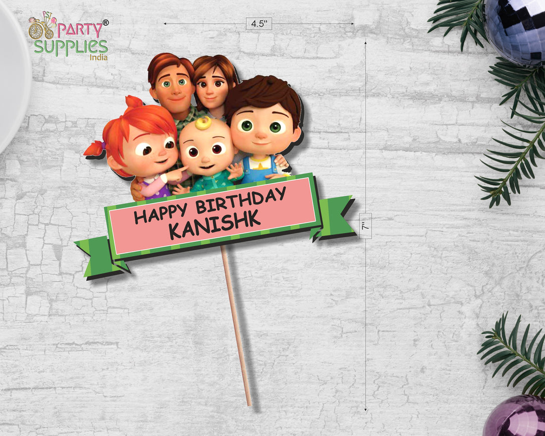 Coco Melon theme boy Cake topper