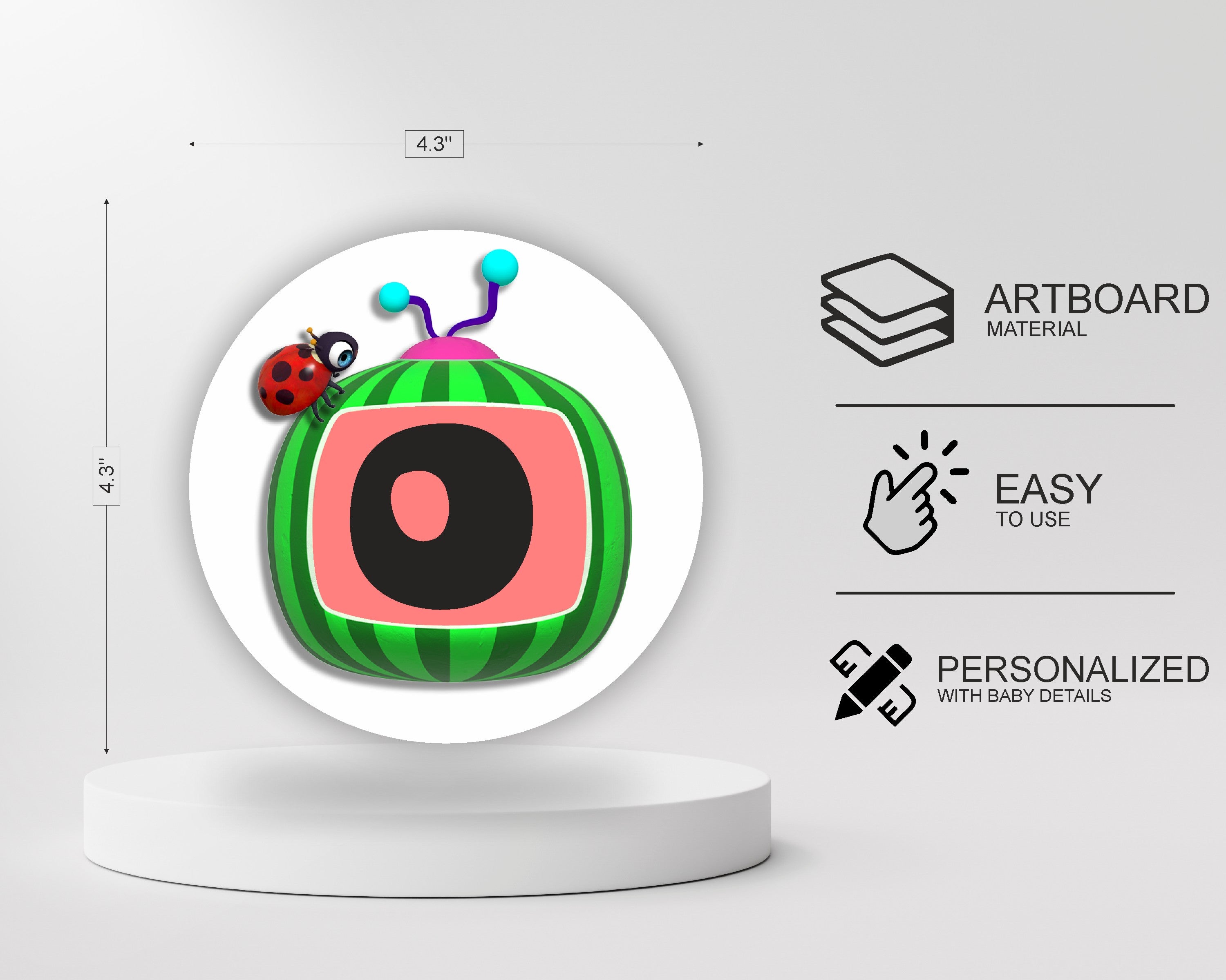 Cocomelon Theme Boy Personalized with Age Hanging