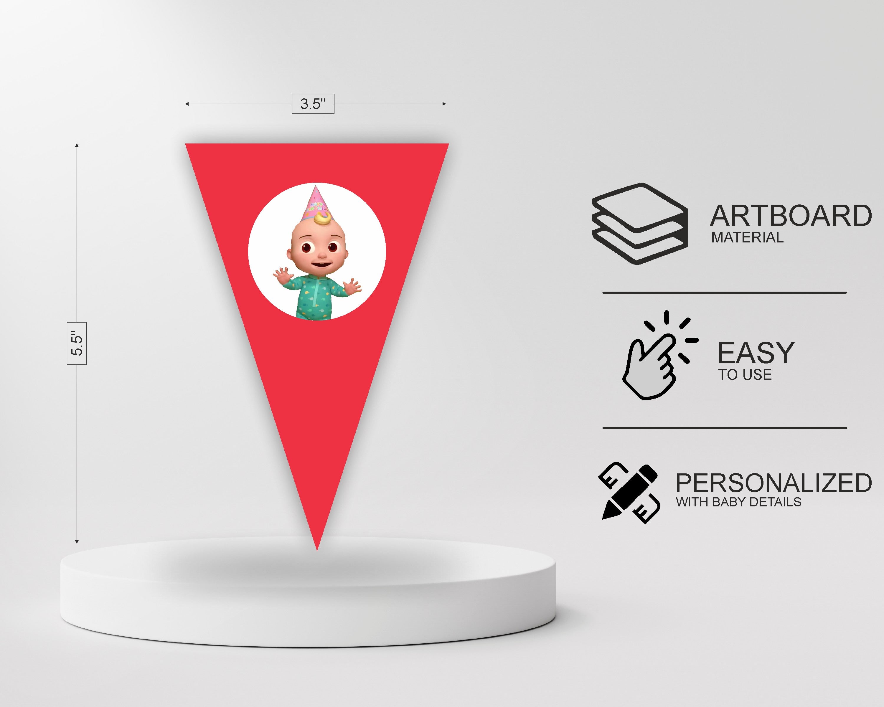 Cocomelon Theme Boy Flag Hanging