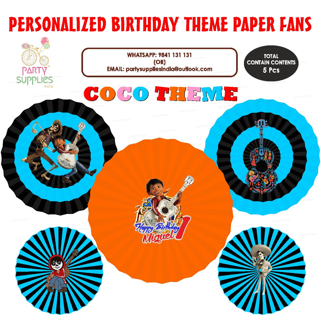 PSI Coco Theme Paper Fan