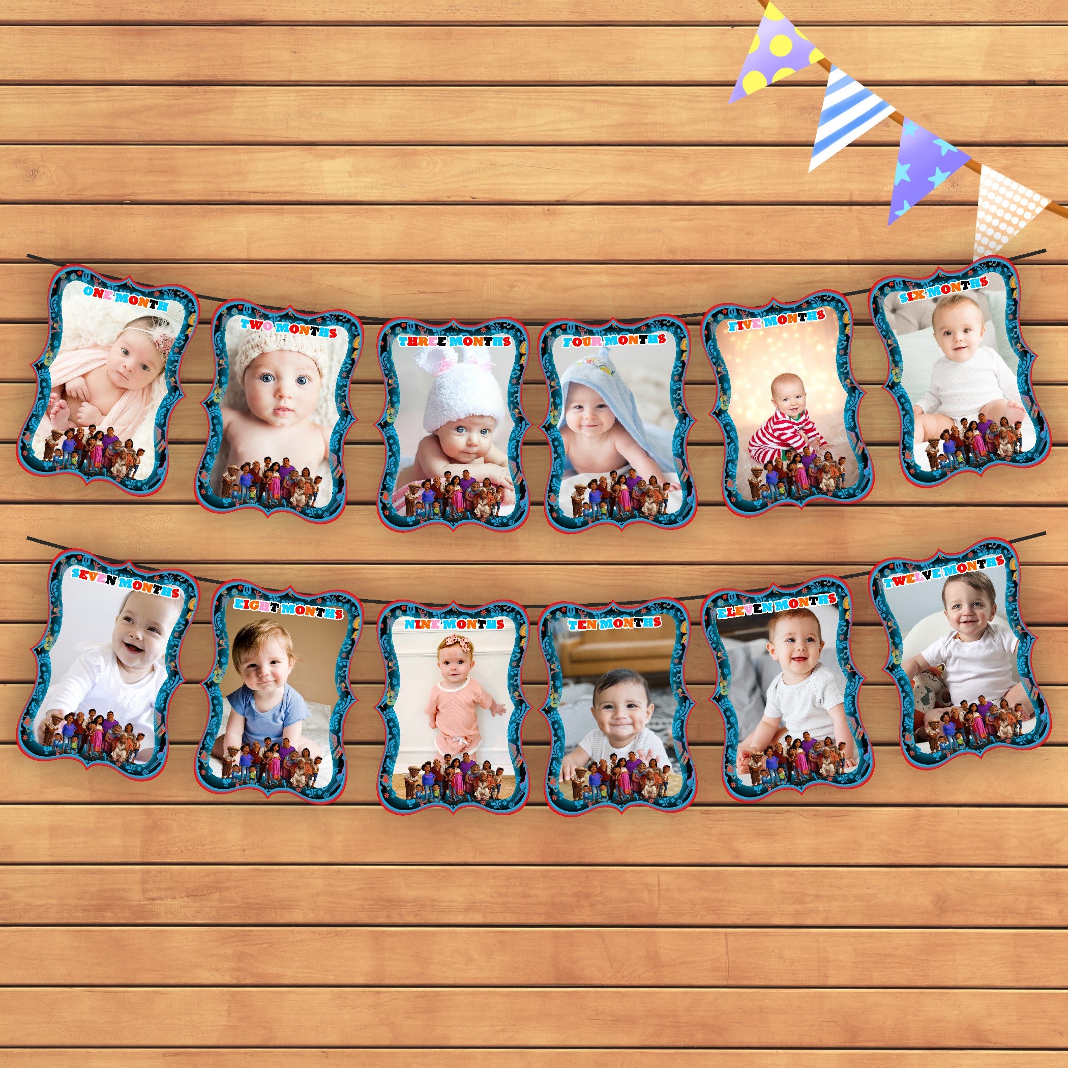 Coco Theme 12 Months Photo Banner