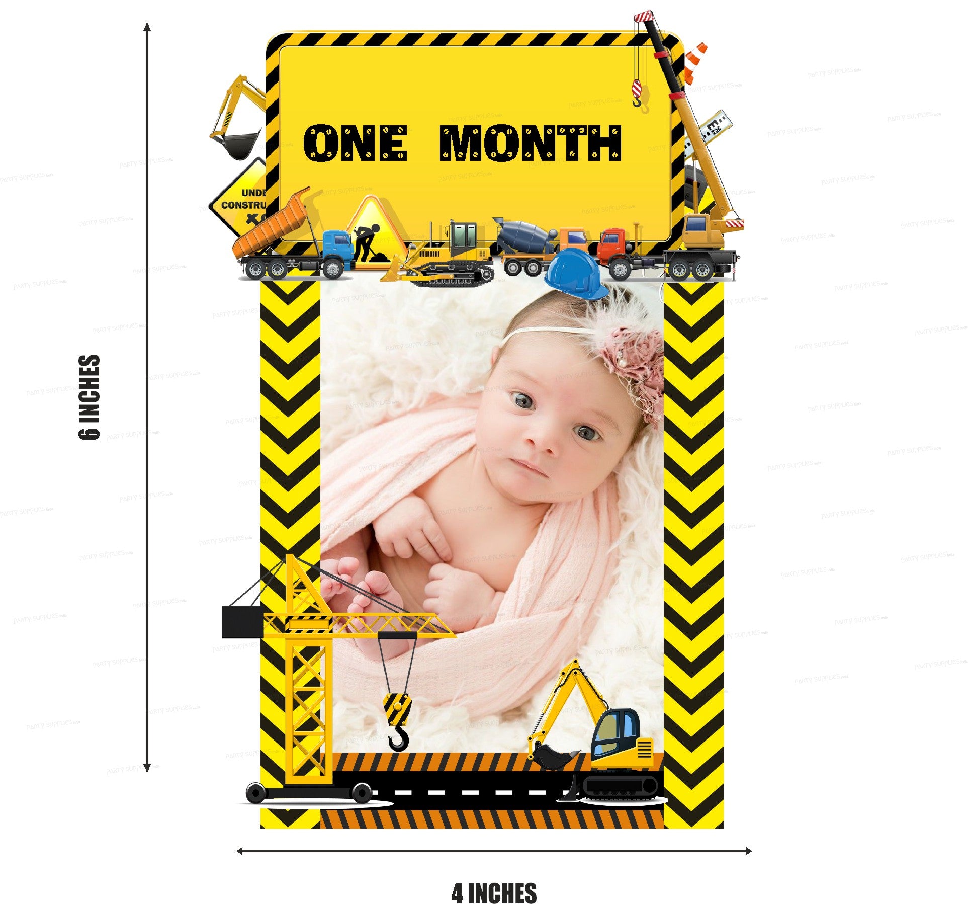Construction Theme 12 Months Photo Banner