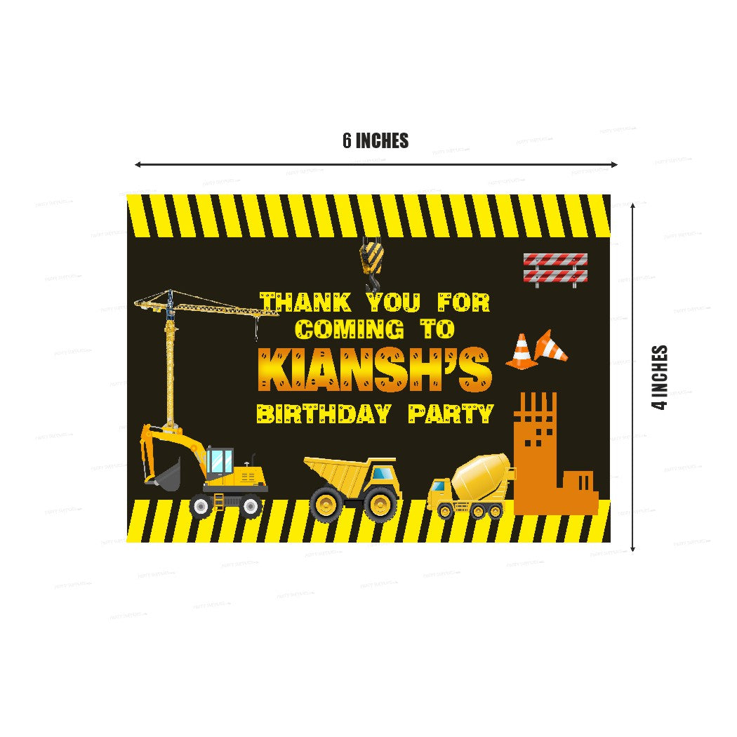 Construction Theme Thank You Card
