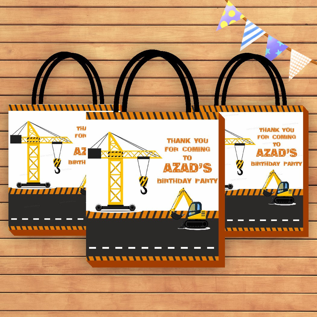 Construction Theme Return Gift Bag