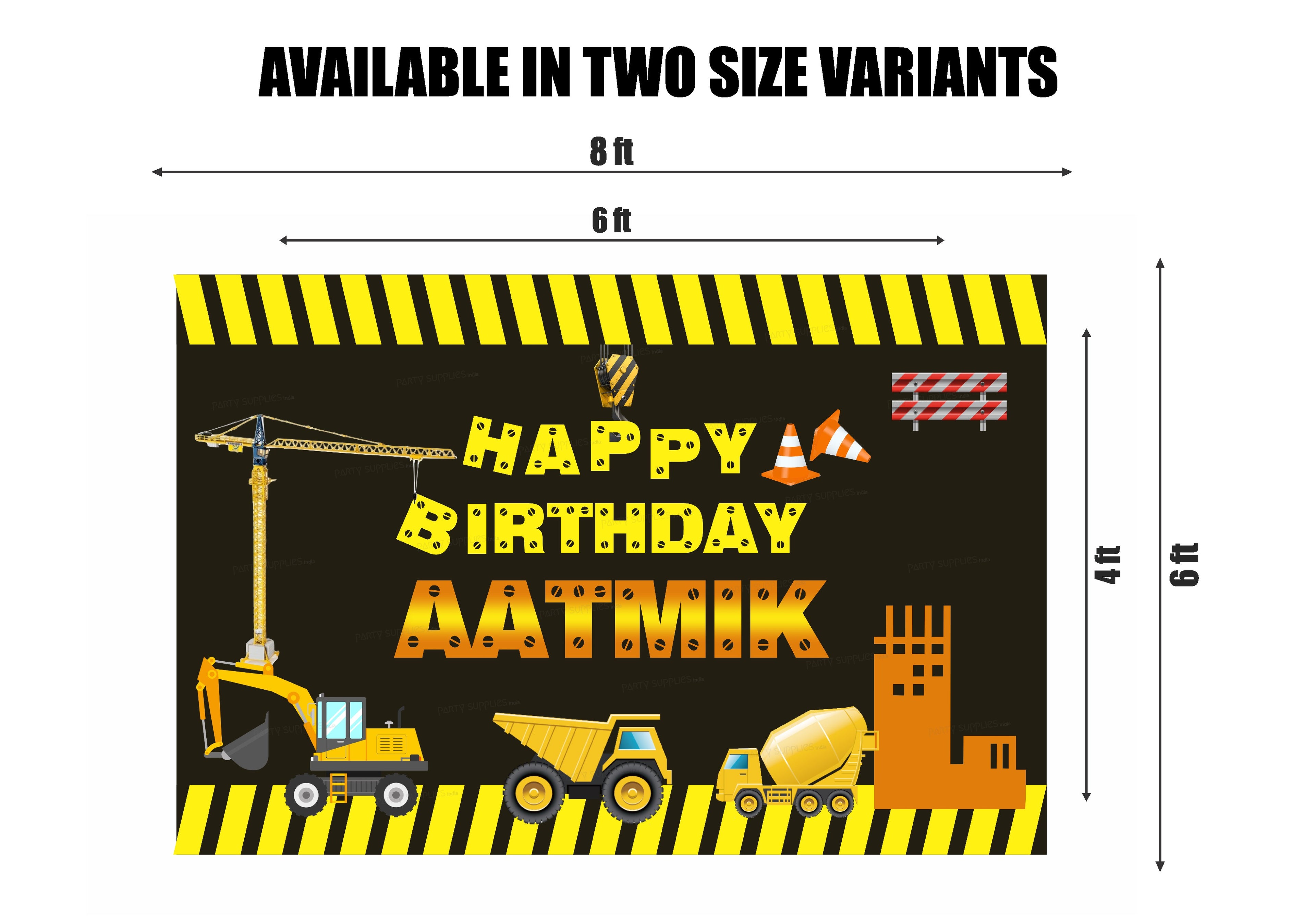 Construction Theme Customized Backdrop