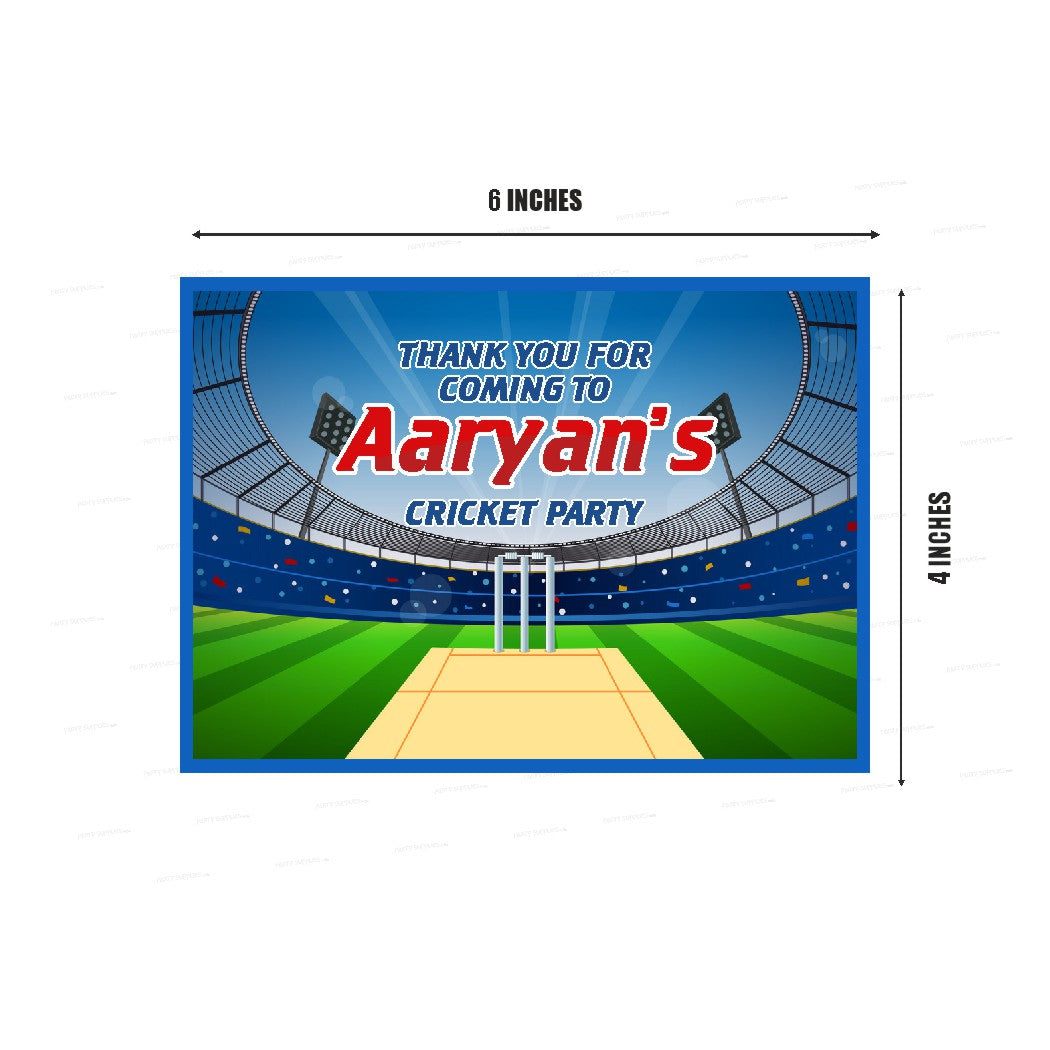 Cricket Theme Thank You Card