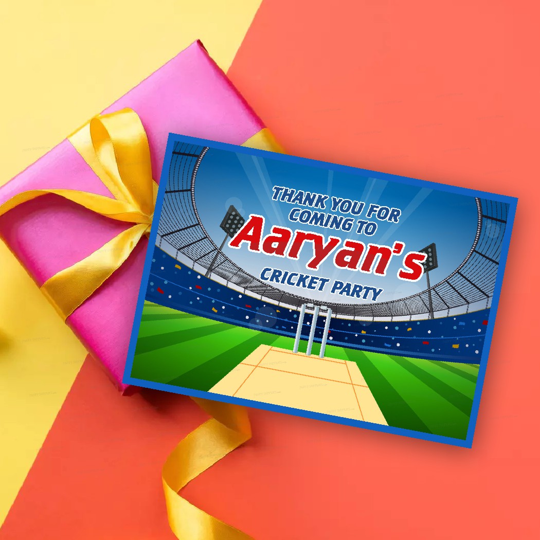 Cricket Theme Thank You Card