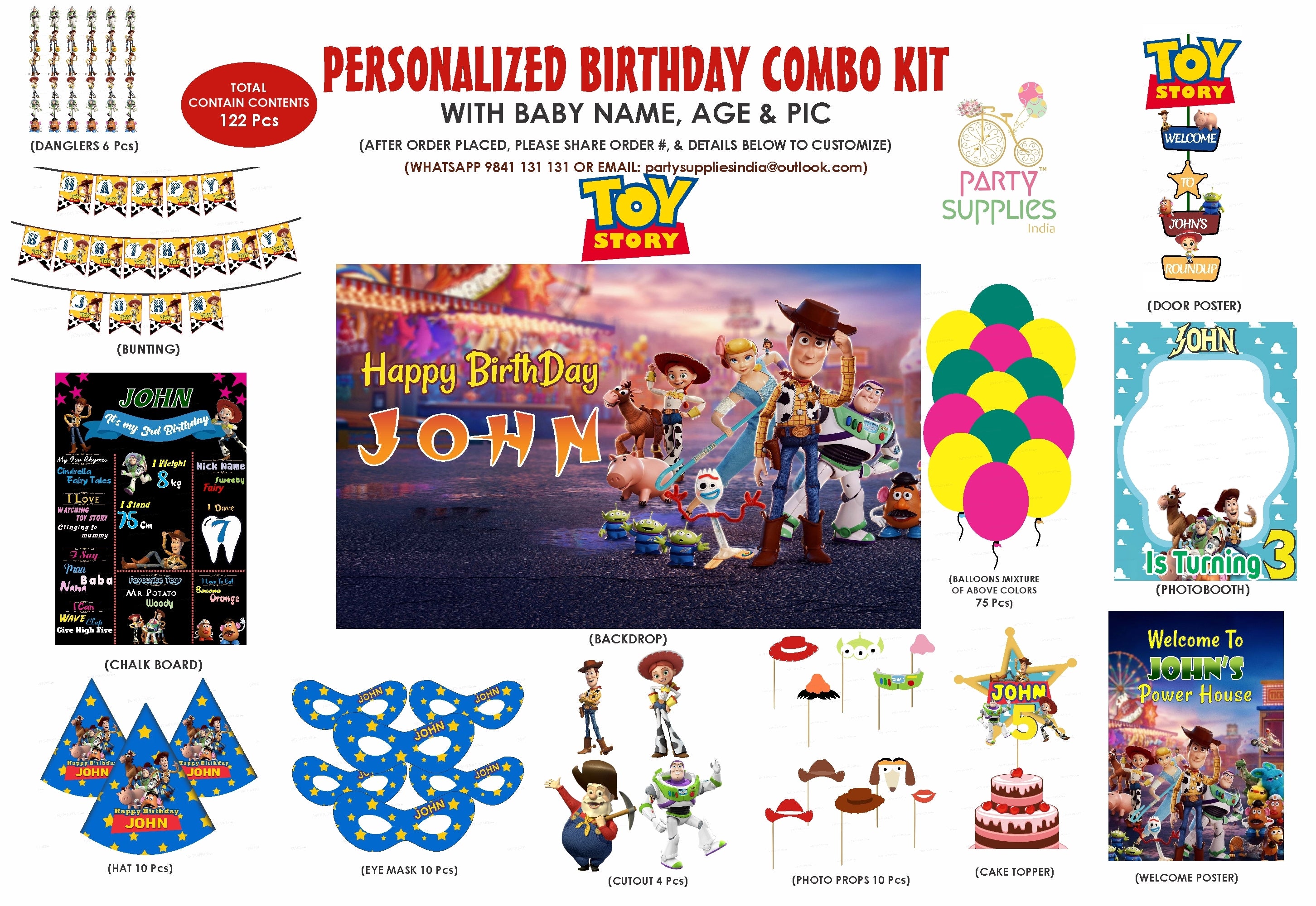 Toy Story Theme Classic Combo Kit - image 1 of 14 | Party Supplies India