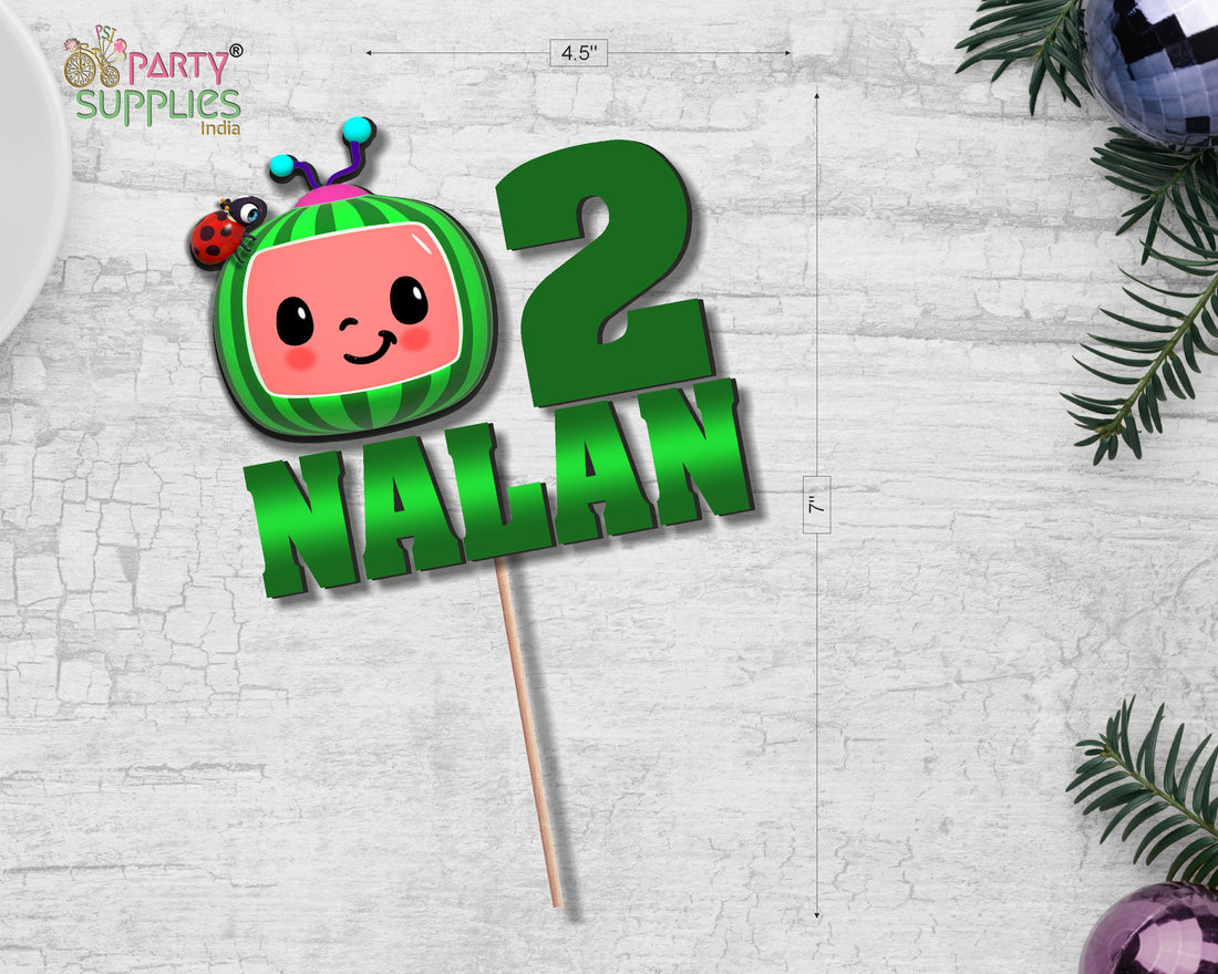 Coco Melon Theme Boy Customized Cake Topper