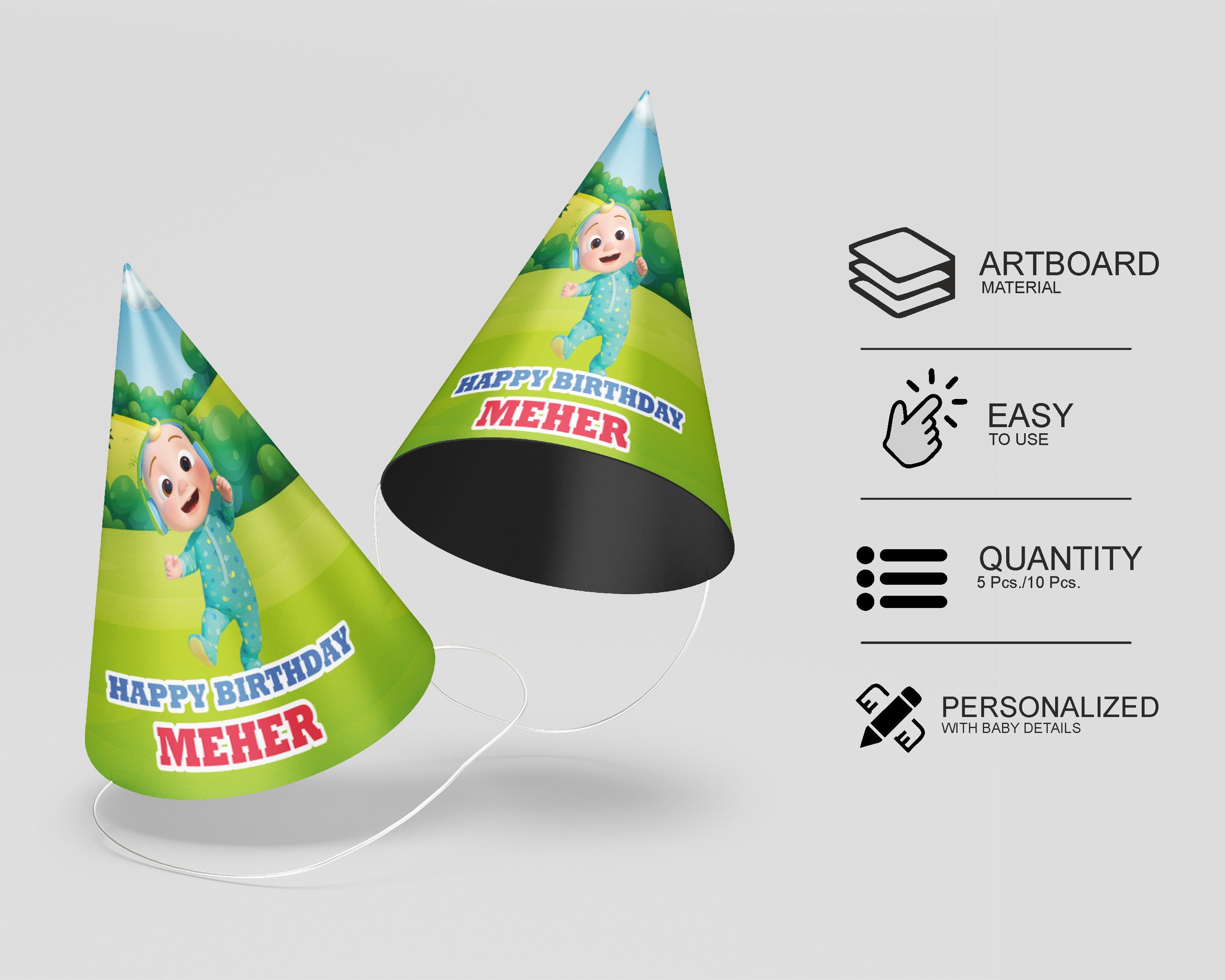 Coco Melon Theme Boy Customized Hat