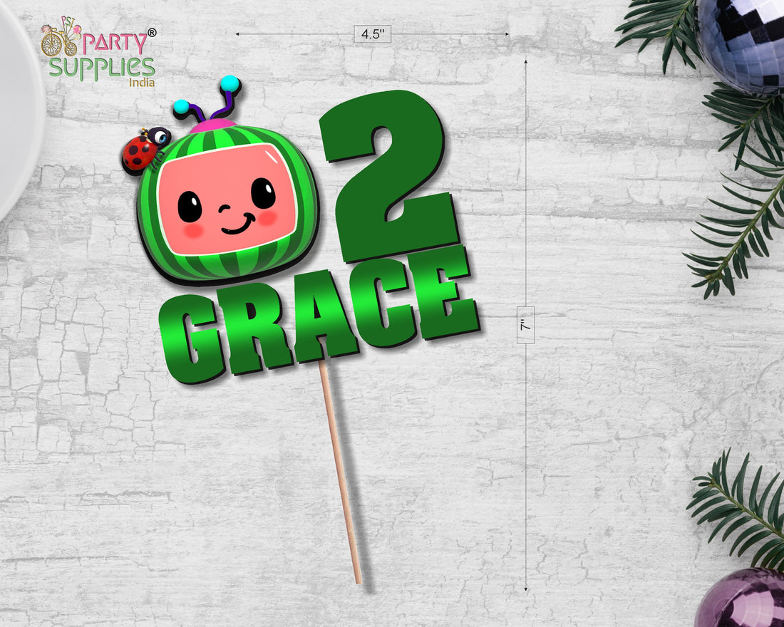 Coco Melon Theme Girl Customized Cake Topper