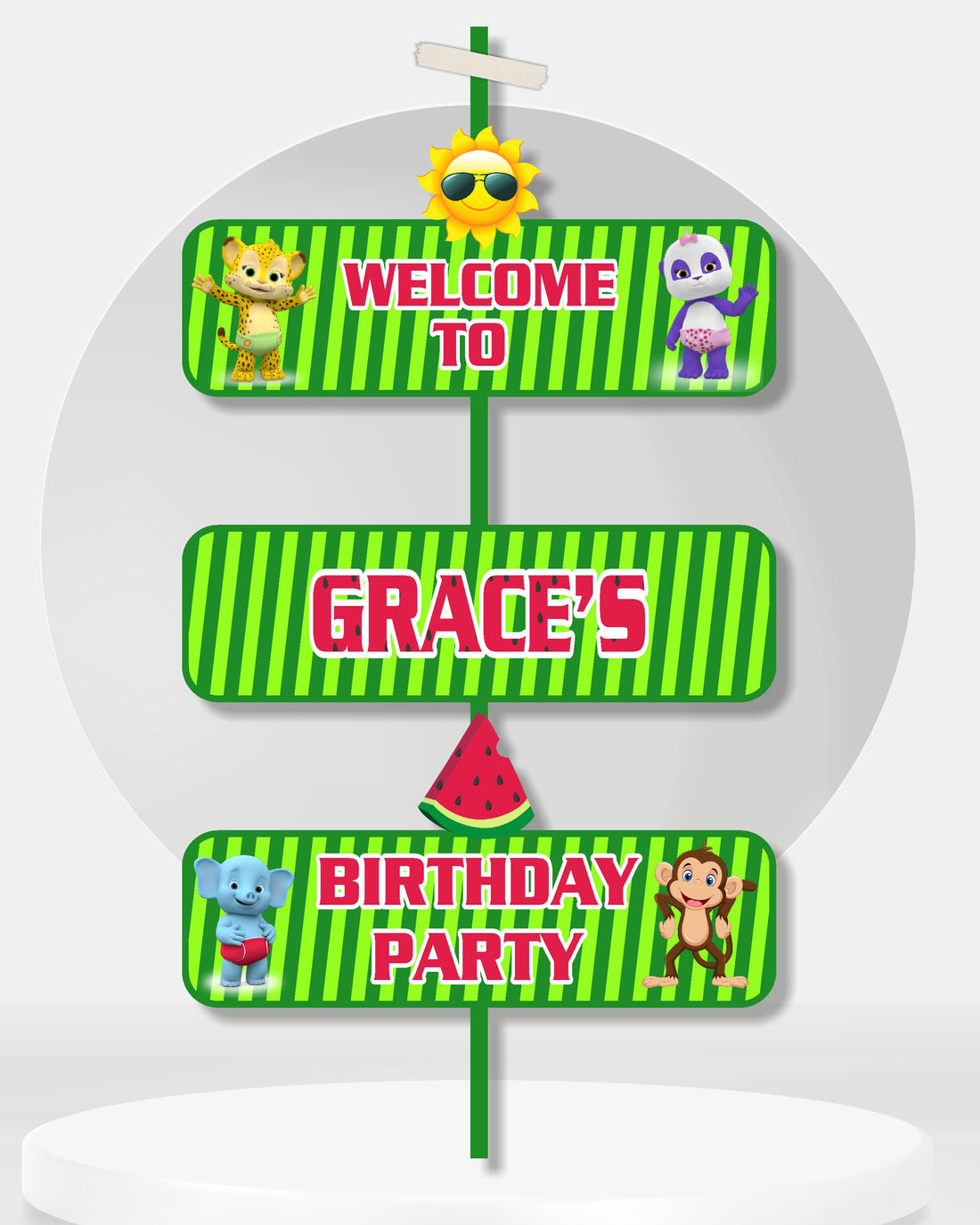 Coco Melon Theme Girl Customized Door Poster