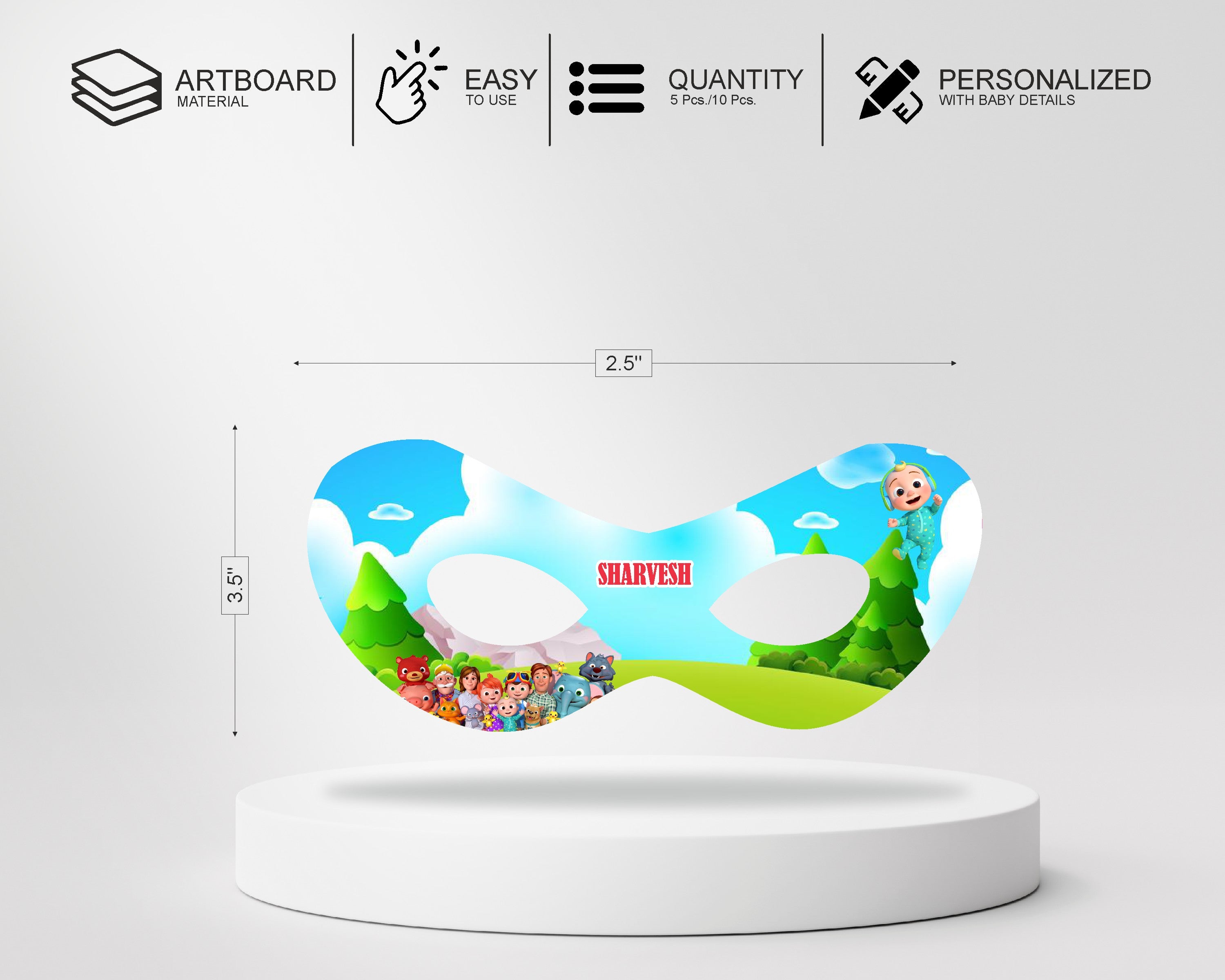 Coco Melon theme boy Eye Mask