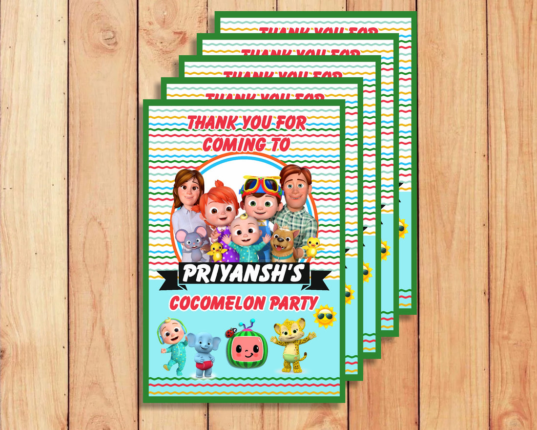 Coco Melon Theme Boy Thank You Card