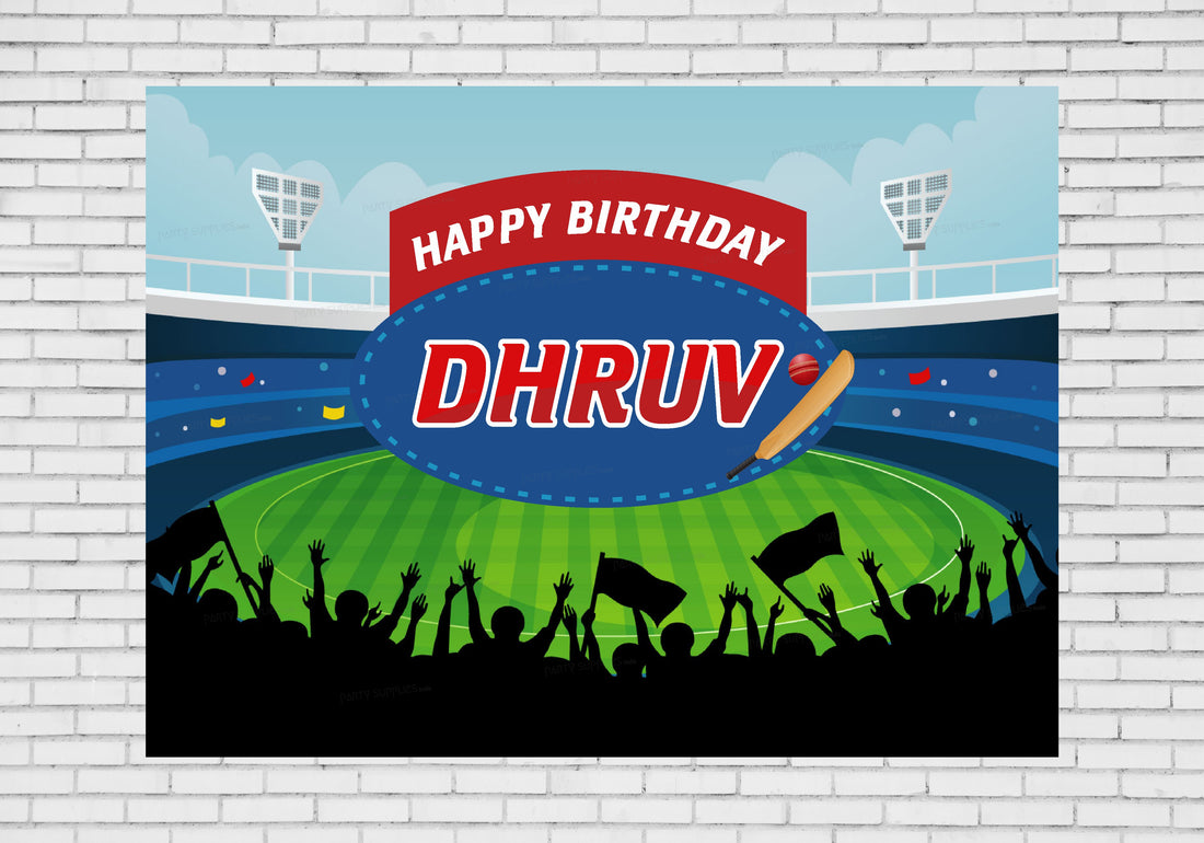 Cricket Theme Customized Backdrop