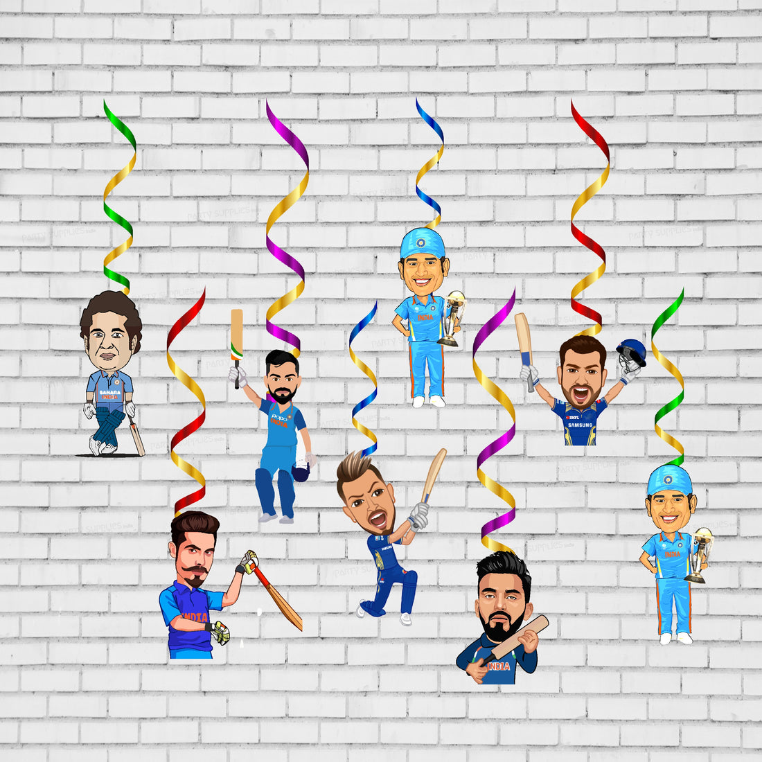 Cricket Theme Characters Swirls