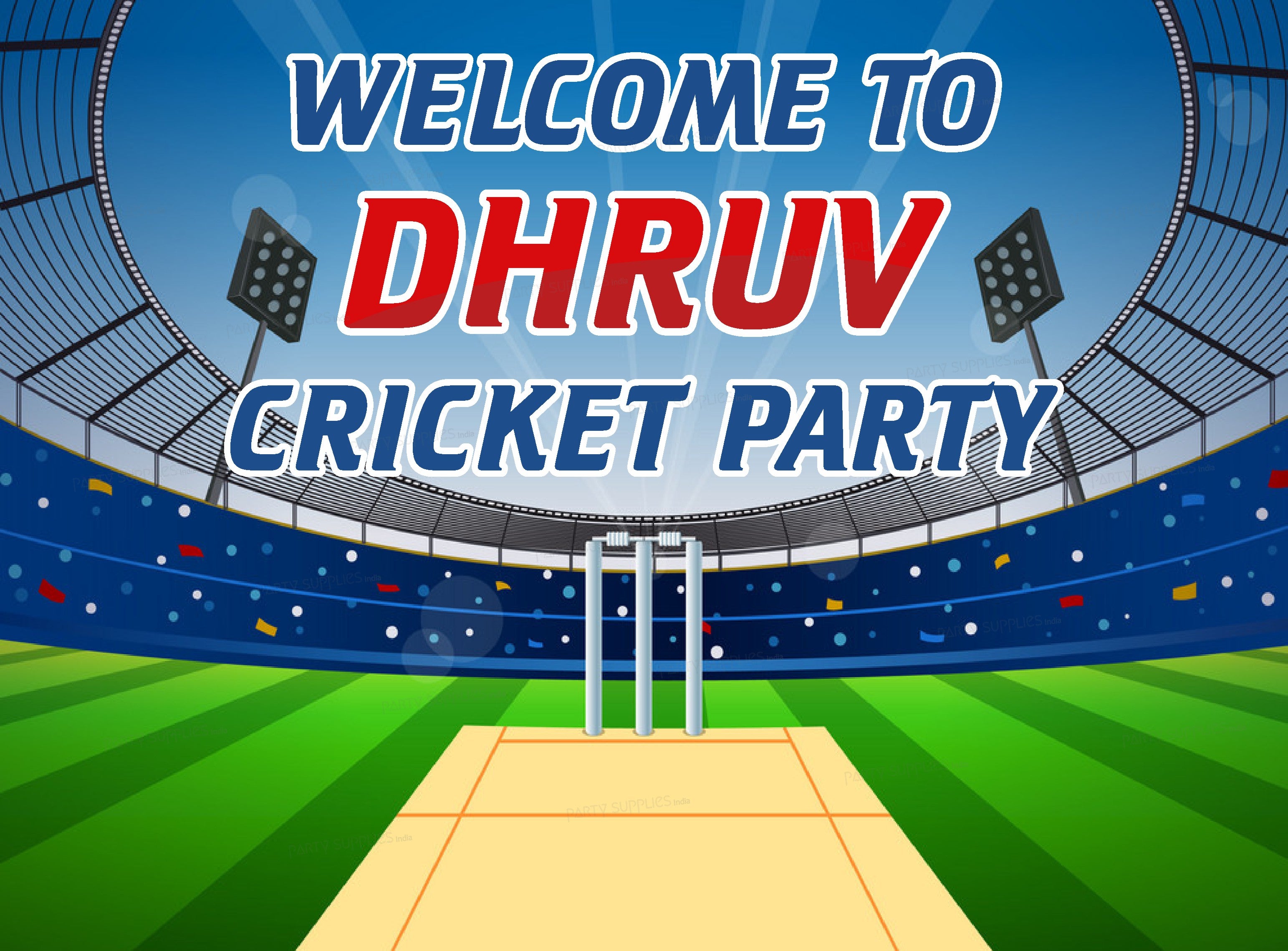 Cricket Theme Customized Welcome Board