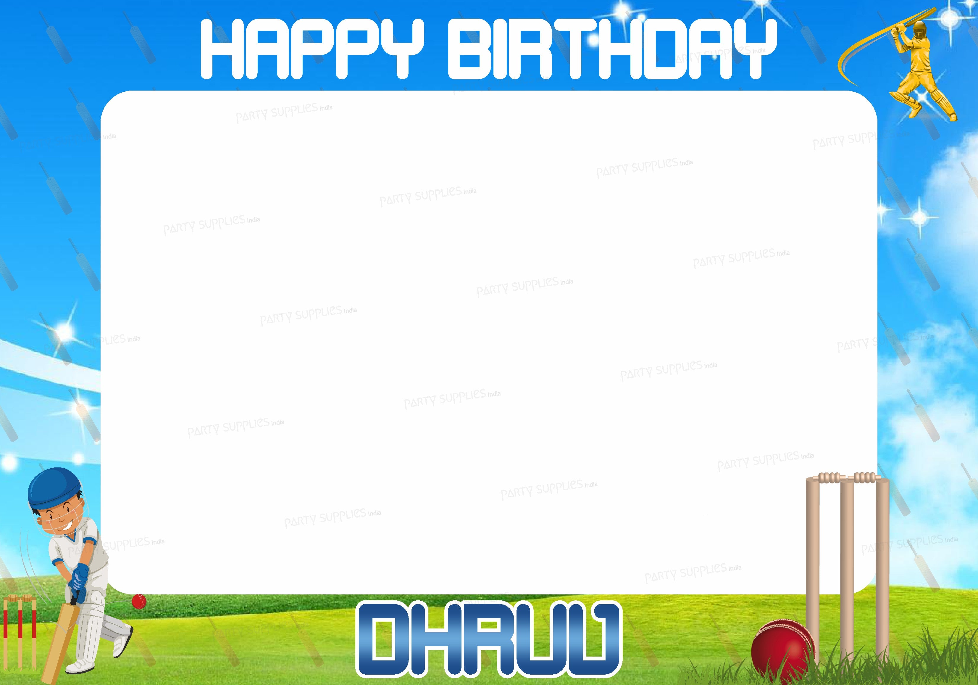 Cricket Theme Customized PhotoBooth