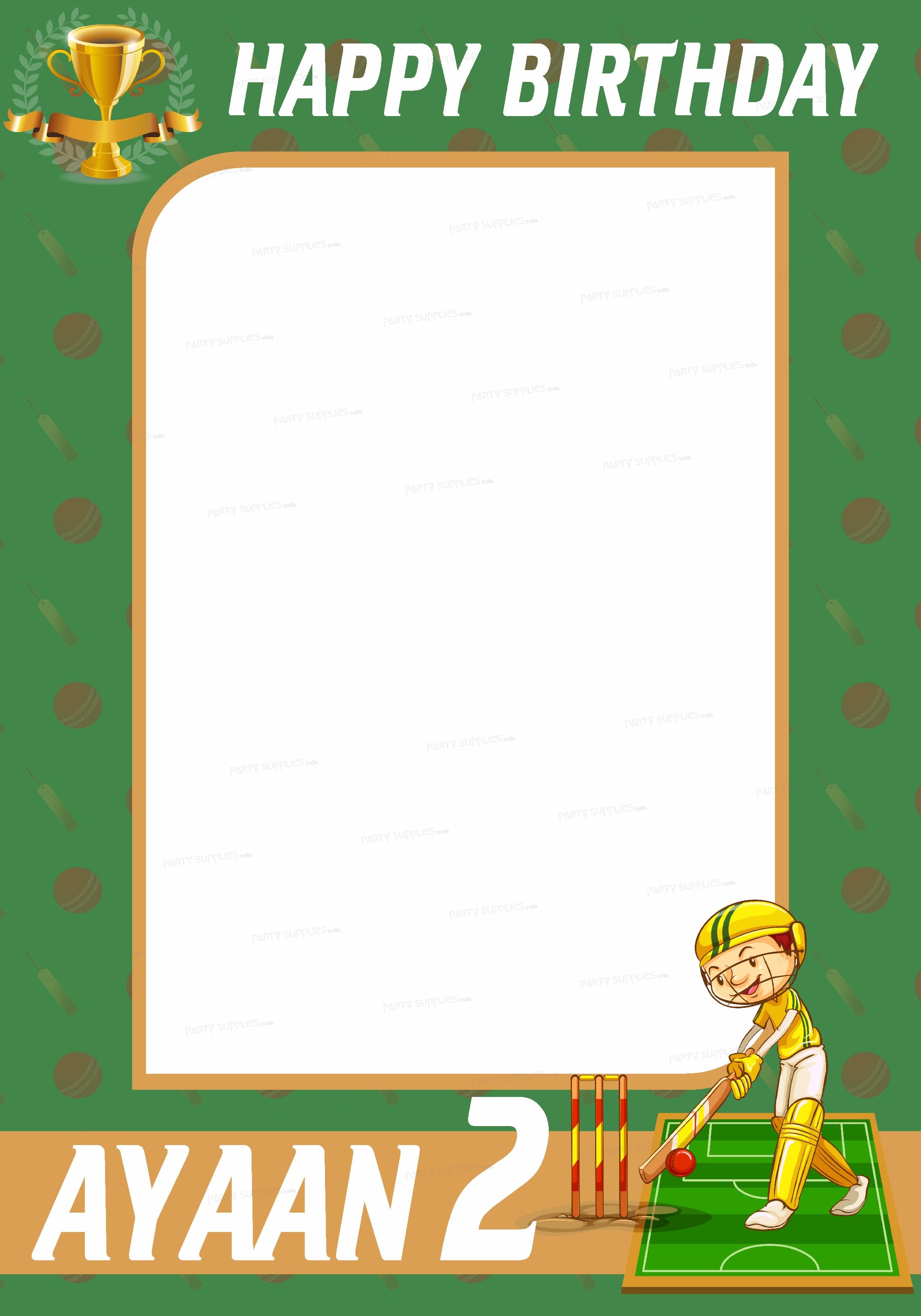 Cricket Theme Personalized PhotoBooth