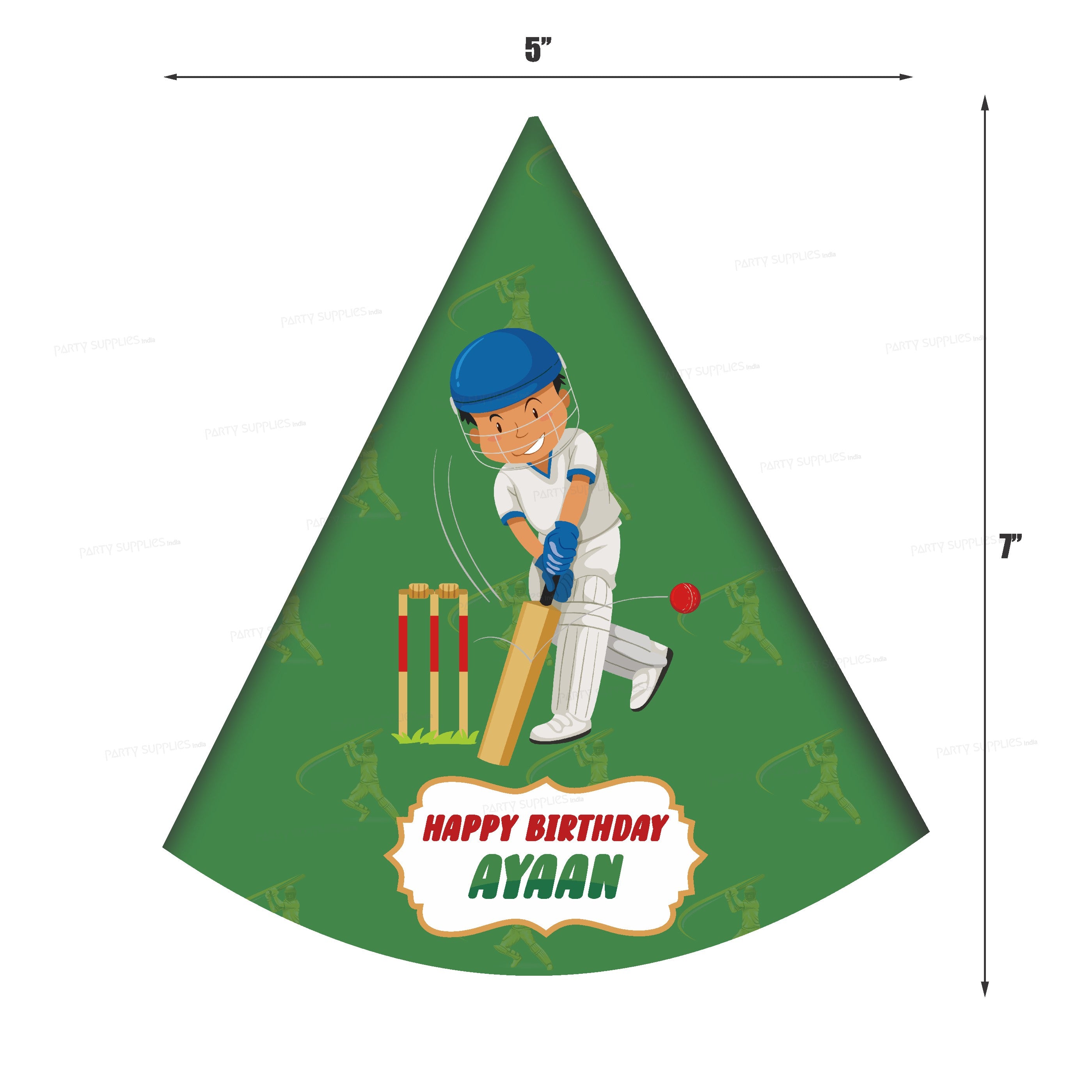 Cricket Theme Personalized Hat