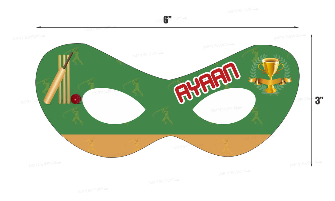Cricket Theme Personalized Eye Mask